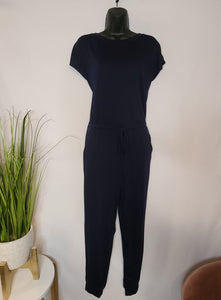 Short Sleeve Pocketed Jumpsuit