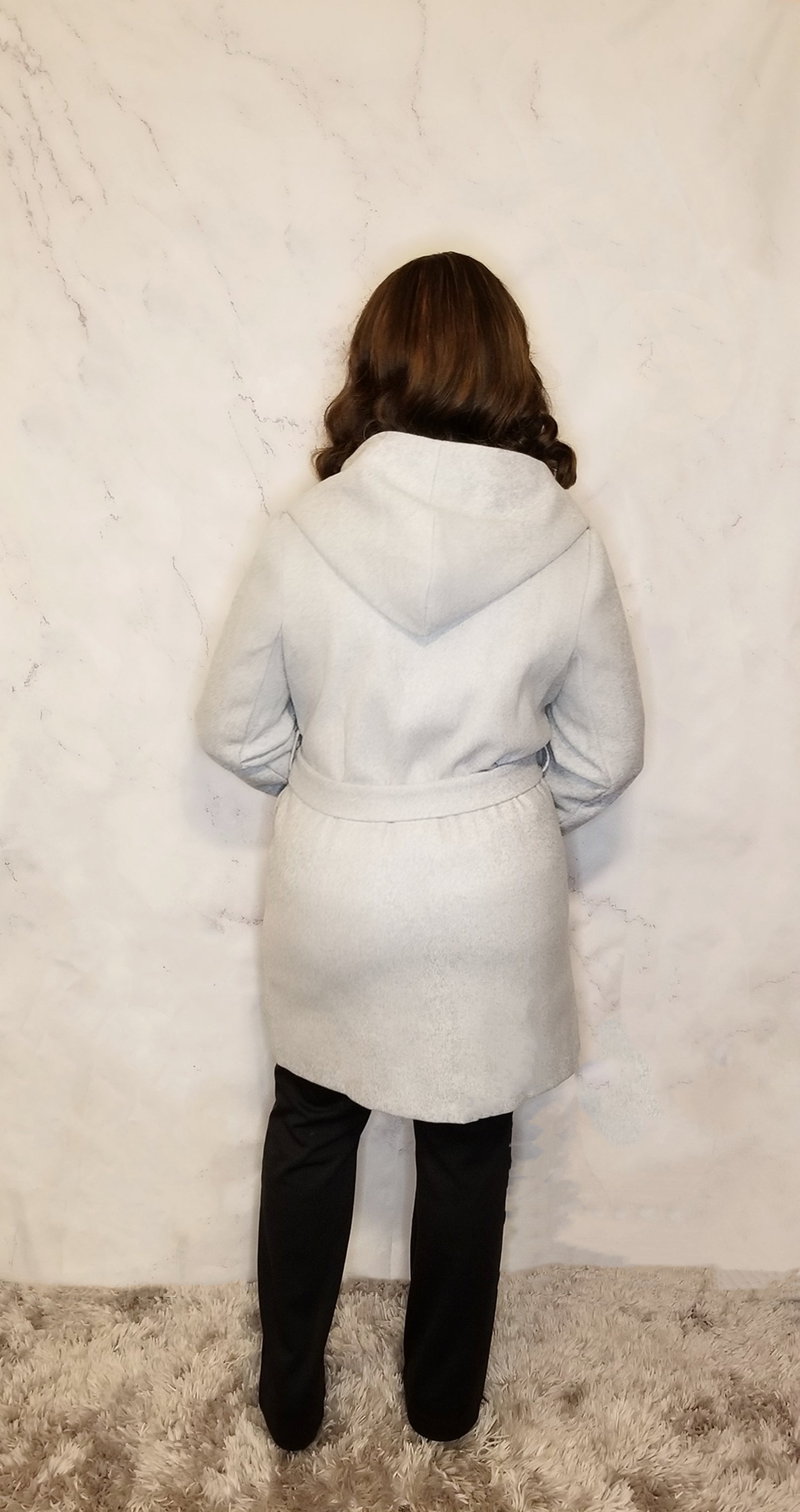 Hooded Lapel Coat