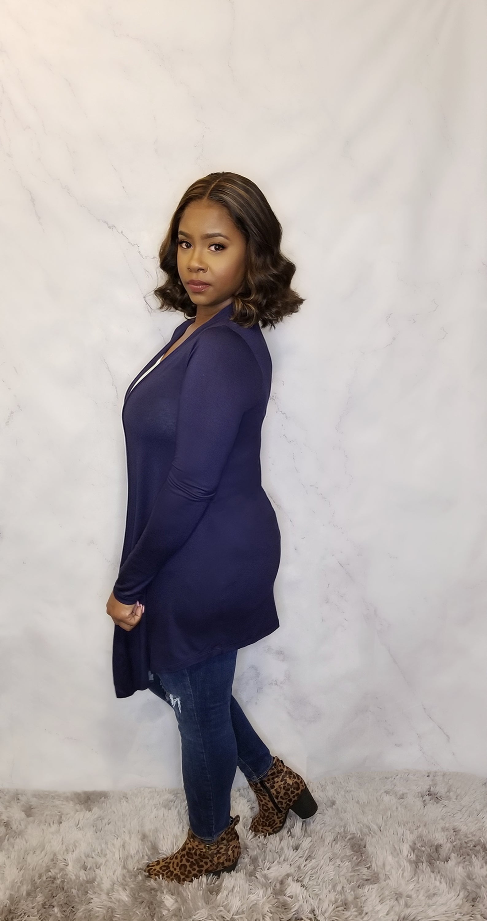 Long Sleeve Open Front Cardigan