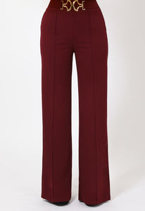 Double Gold Trim Flare Pants