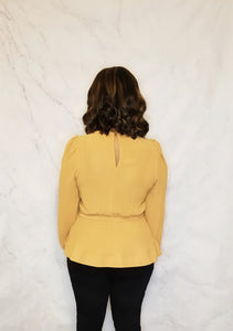 Deep V-Neck Chiffon Blouse