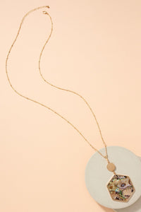Long Hexagon Necklace