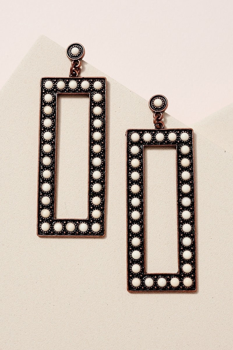 Western Style Rectangular Earrings