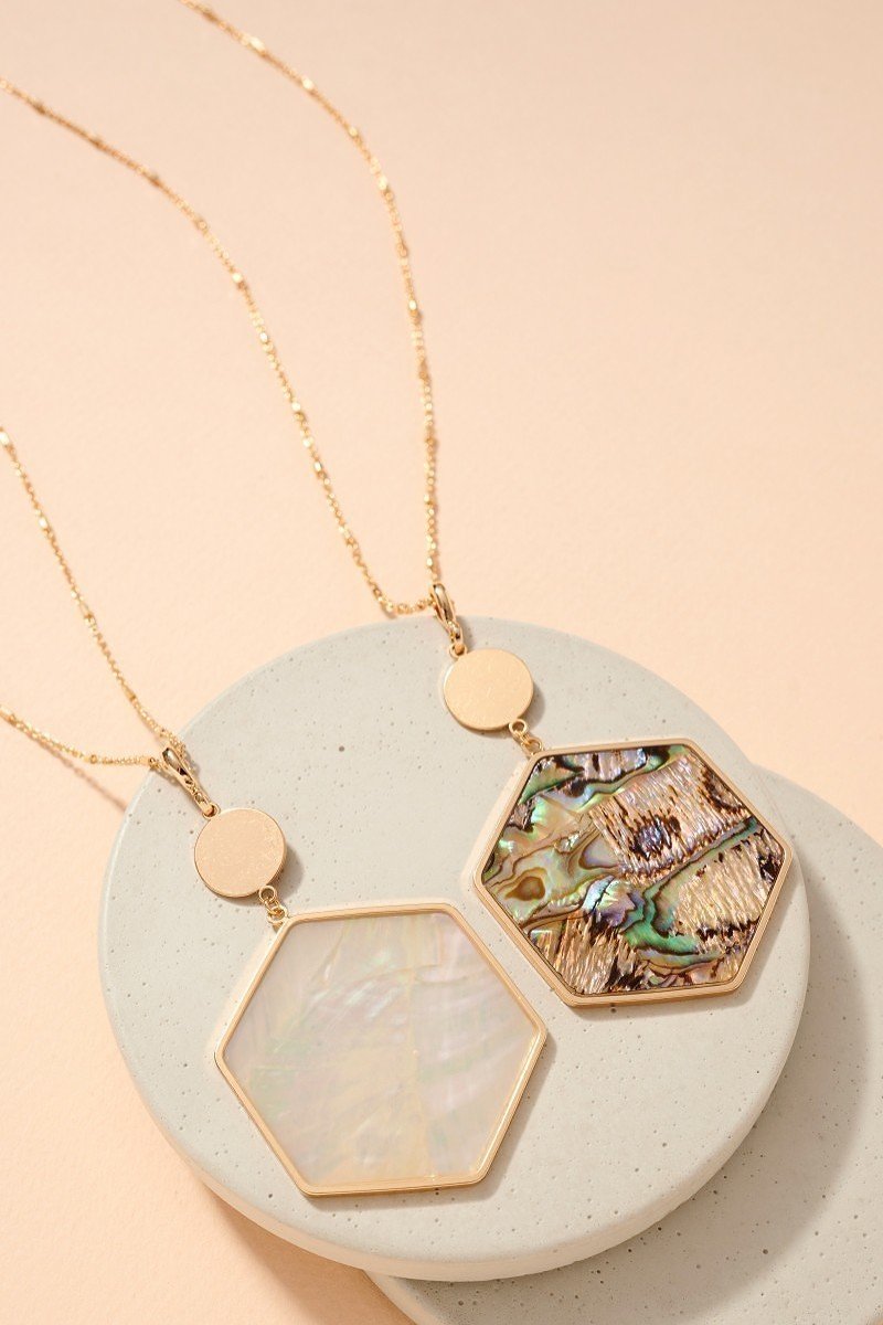 Long Hexagon Necklace