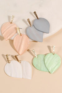 Ivory Leaf Shaped Earrings