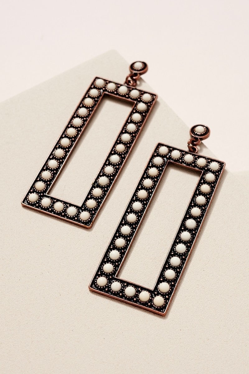 Western Style Rectangular Earrings