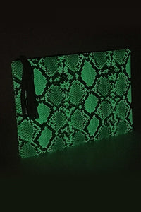 Black & White Snakeskin Clutch
