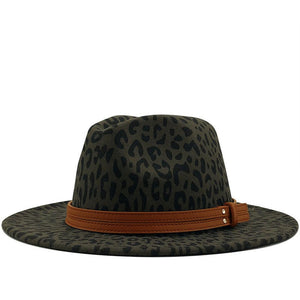 Green Leopard Fashion Panama Hat