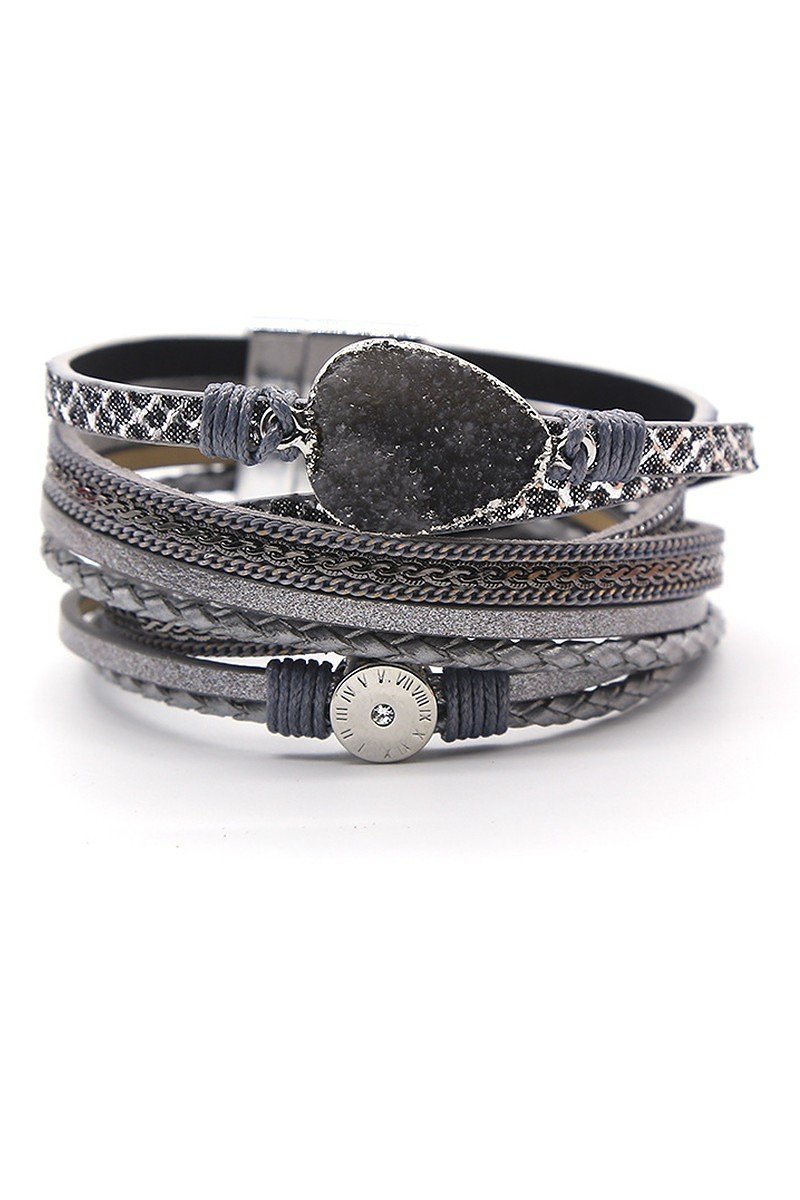 Gray Layered Bracelet