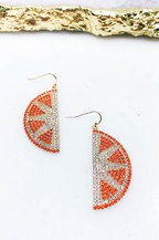 Rhinestone Slice Earrings