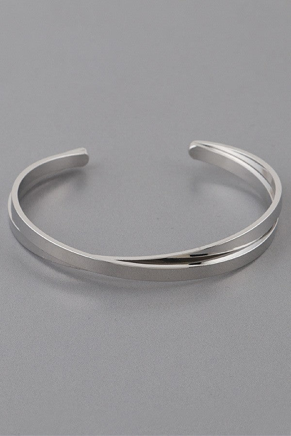 Crossed Metal Bracelet